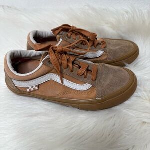 Vans Unisex Skate Old Skool Light Brown & Gum Skate Shoes